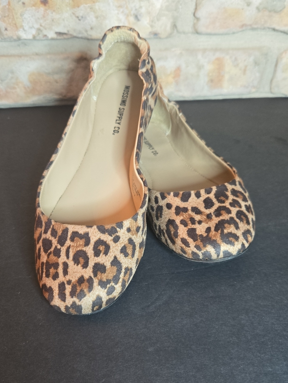 Mossimo Supply Co. Women's Size 6 Leopard Print Black & Tan Ballet Flats